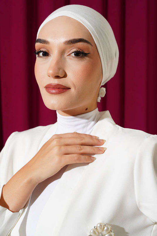 Dikişli Basic Bone Ekru