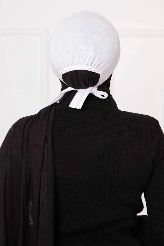 Stitched Bonnet White