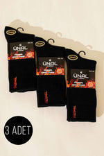 Chaussettes thermiques triples pour homme sans couture bleu marine