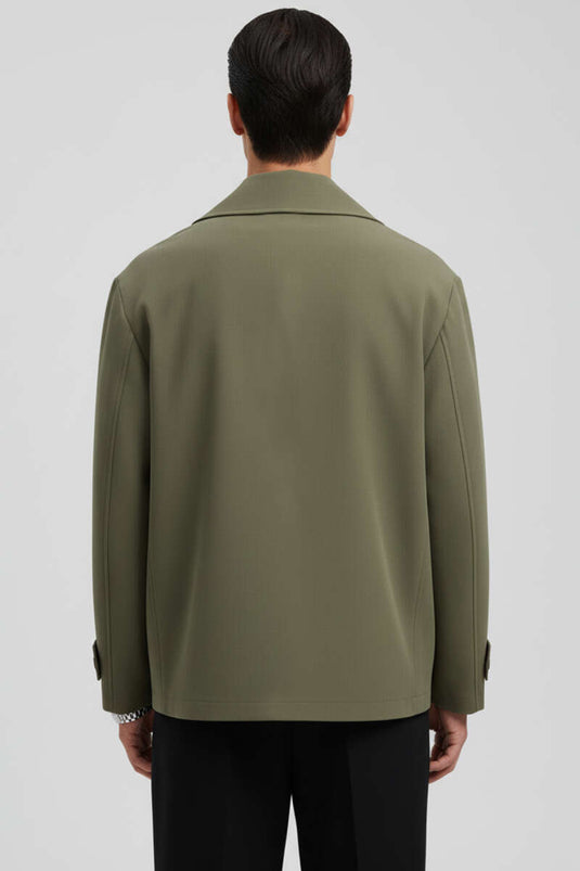 Trench-coat homme à quatre boutons, kaki