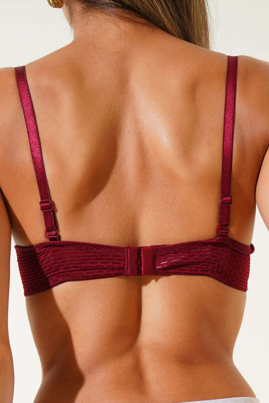 Double Padded Bra Burgundy