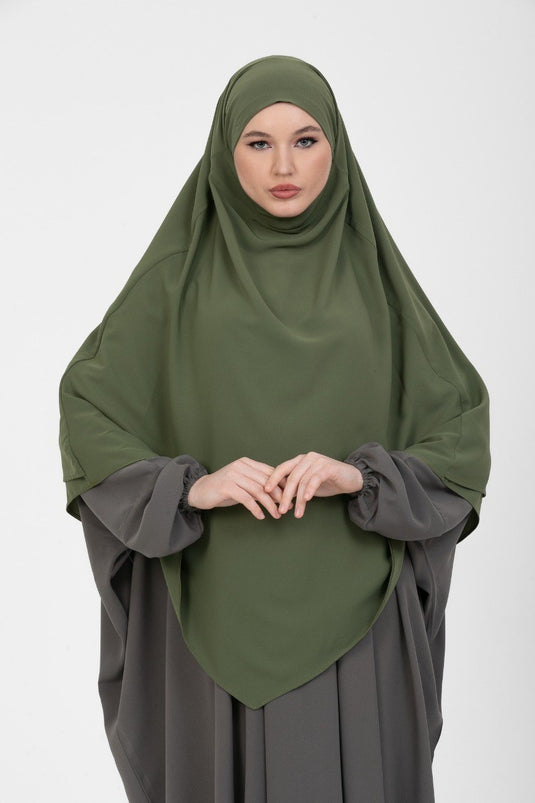 Double Medina Silk Khimar