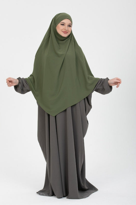 Double Medina Silk Khimar