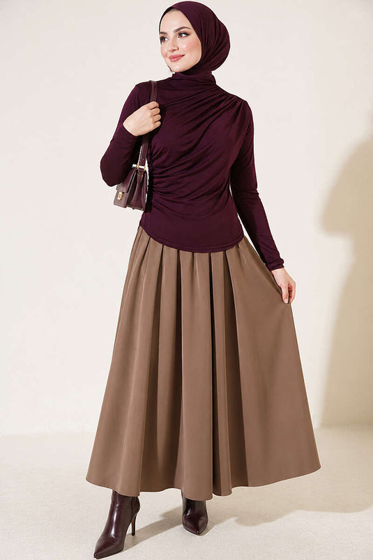 Blouse Sandy Drapée Mauve