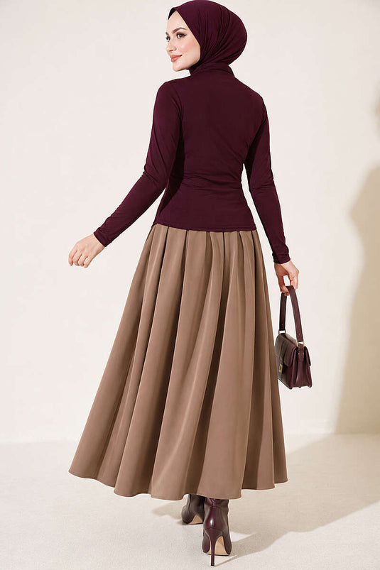 Blouse Sandy Drapée Mauve