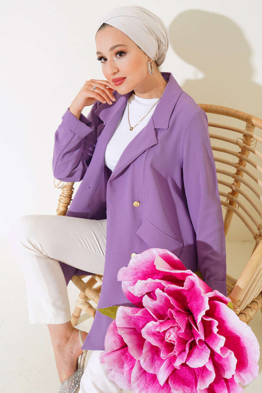 Veste Double Manches Lilas