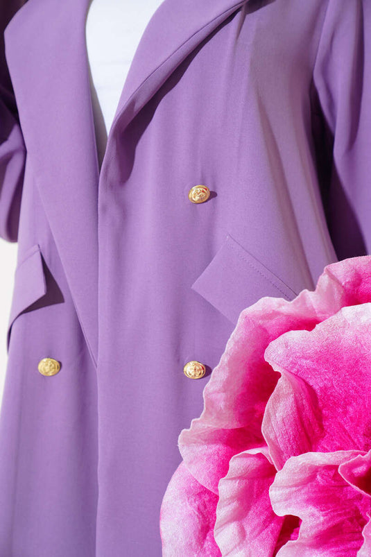 Veste Double Manches Lilas