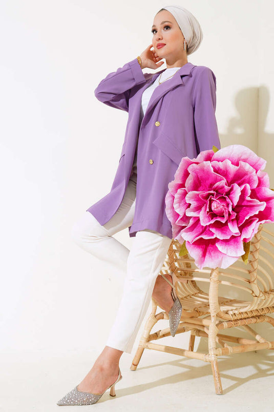 Veste Double Manches Lilas