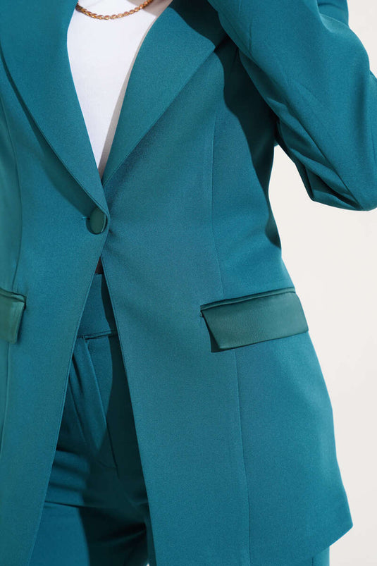 Emerald Double-Lapel Jacket Set