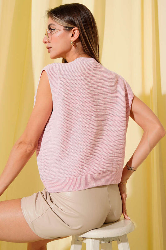 كارديجان وردي محبوك بتفاصيل أزرار