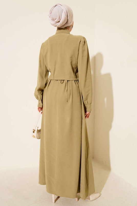 طقم صدرية Tencel نفقية بأزرار على الخصر Nefti