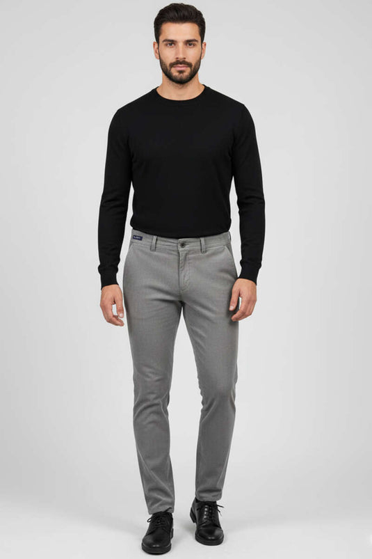 Pantalon homme en velours boutonné, gris foncé