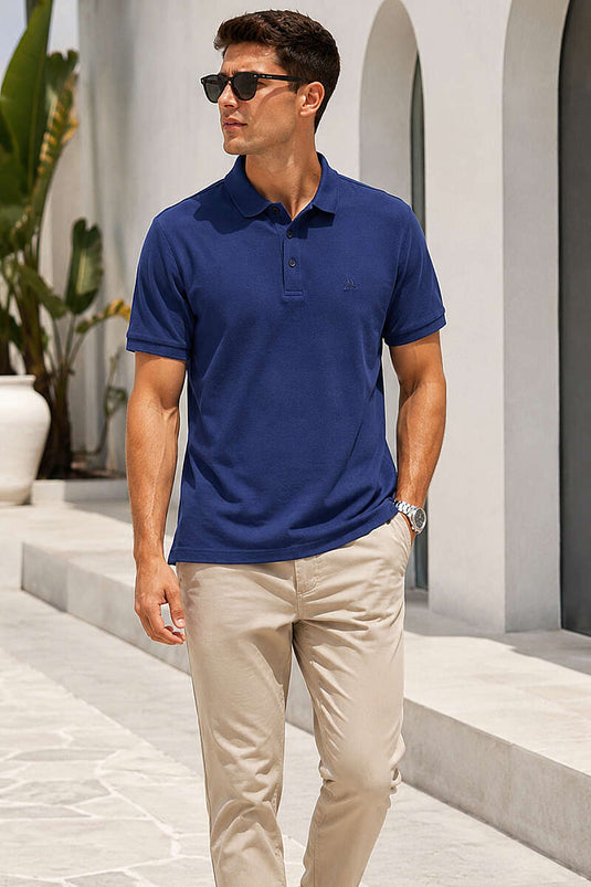 T-shirt homme à col polo boutonné Parlement