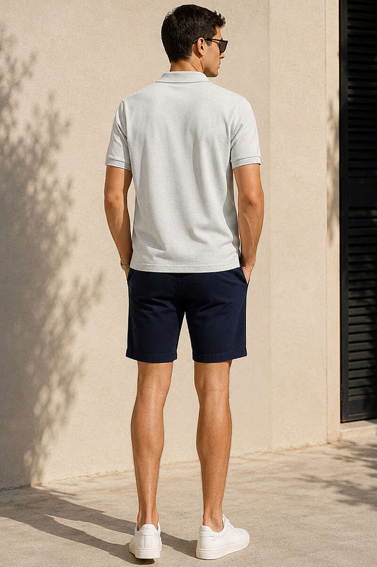 T-shirt homme à col polo boutonné vert