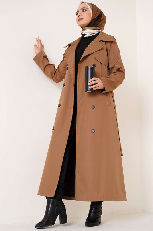 Trench Boutonné Tan