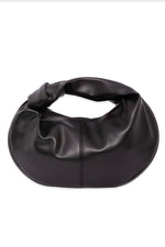 Sac à main zippé avec détail noué noir