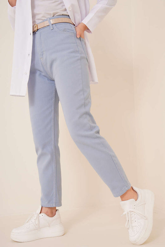 Pantalon droit Boyfriend Bondi bleu