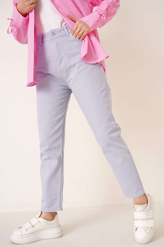 Straight Boyfriend Lilac Pants