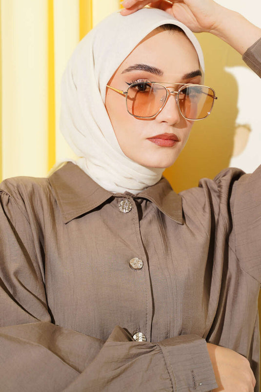 Düz Flamu Cotton Eşarp Bej