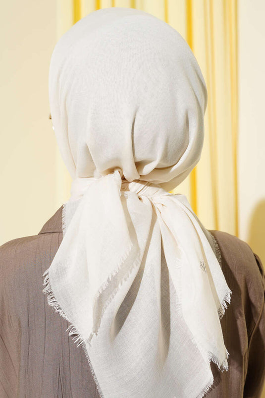 Düz Flamu Cotton Eşarp Bej