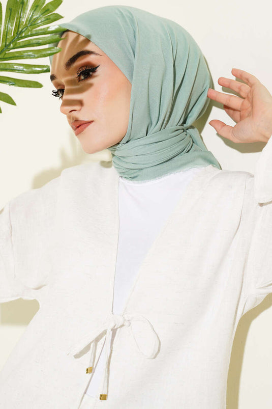 Foulard en coton Düz Flamu Menthe