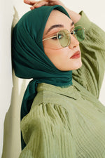 Foulard en coton Düz Flamu Émeraude