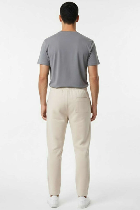 Straight-Leg Printed Men's Sweatpants Bone