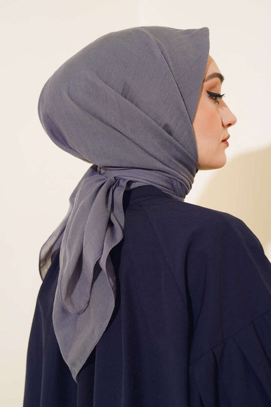 Plain Cotton Scarf Charcoal