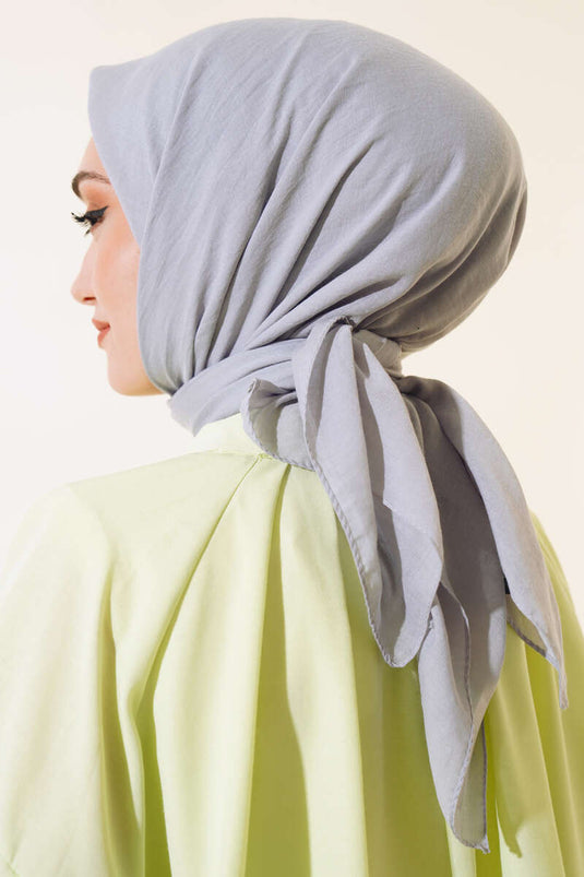 Plain Cotton Scarf Grey