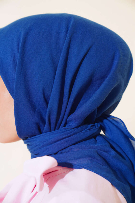 Plain Cotton Scarf Indigo