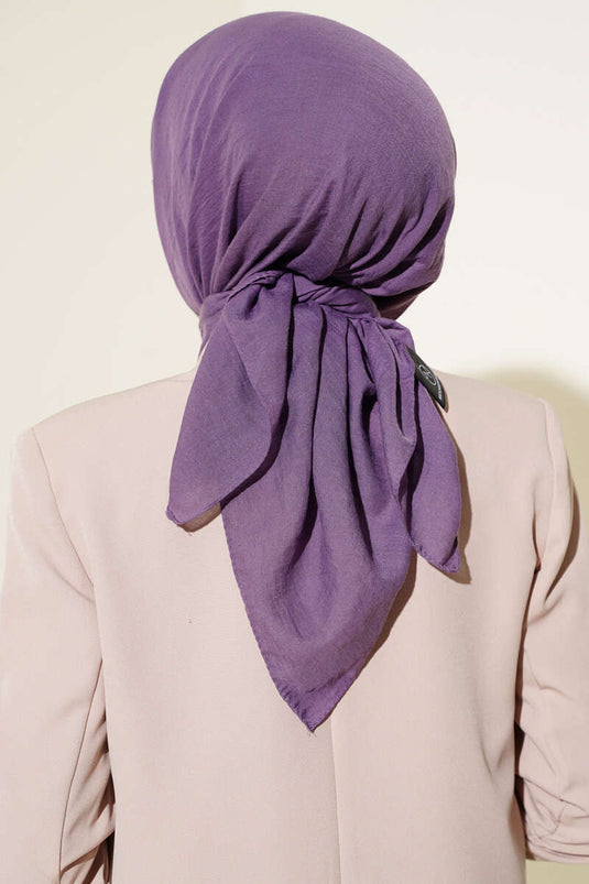 Plain Cotton Scarf Violet