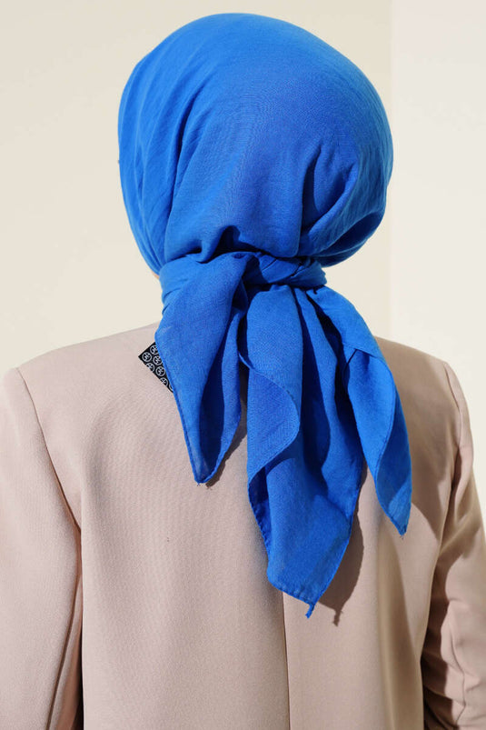 Plain Cotton Scarf Royal Blue