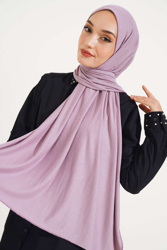 Düz Penye Şal Lila