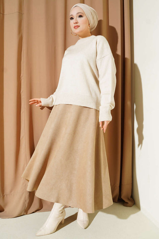 Düz Yumoş Triko Kazak Taş