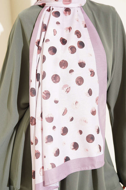 Foulard à motif pois Ebruli couleur vison