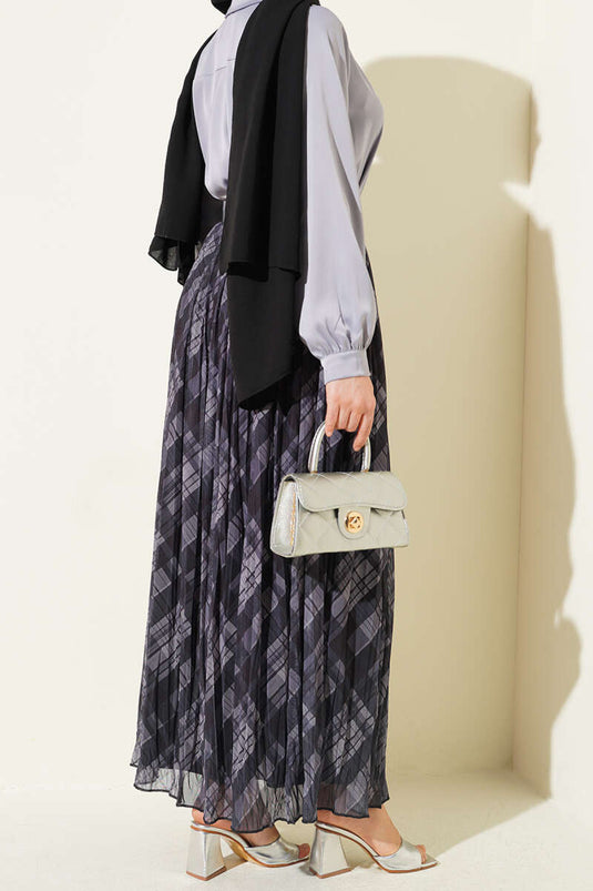 Jupe évasée en tulle avec ceinture Ekoseli, couleur fumée