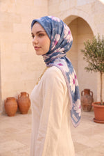 Série De Foulards À Motif Fleuri Rose
