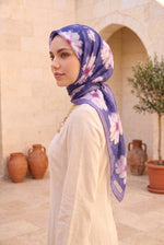 Série De Foulards À Motif Fleuri Élégant Lilas