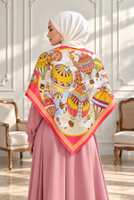 Élégant Écharpe À Motifs Pour Épaules - Série Foulard Rose