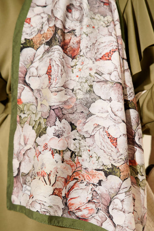 Elora Series Patterned Modal Scarf, Khaki