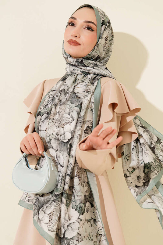 Elora Series Patterned Modal Scarf Mint