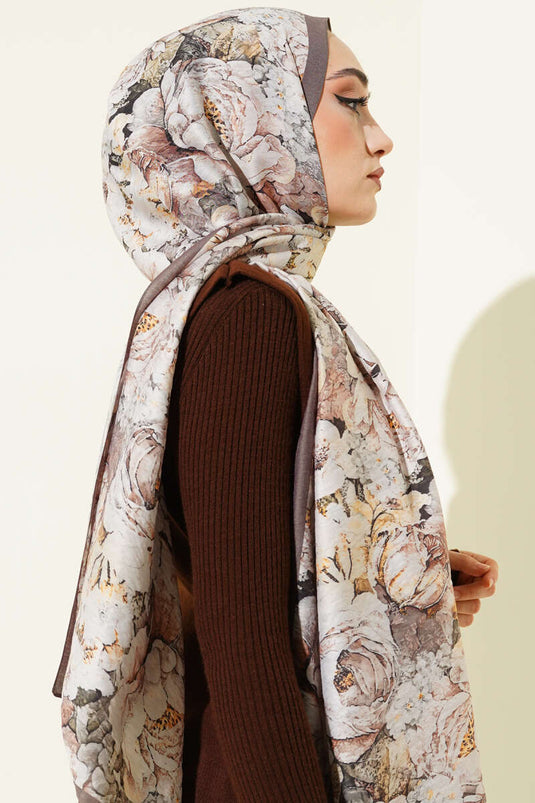 وشاح مودال بنقوش من سلسلة إيلورا، بني فاتح