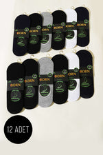 Assortiment de 12 paires de chaussettes ballerines en bambou pour homme 1