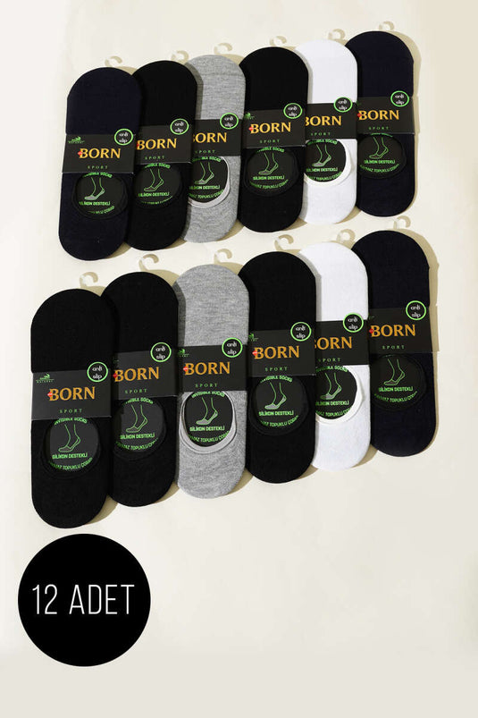 Men's 12-Pack Bamboo Ballerina Socks Assortment 1