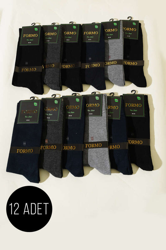 Assortiment de 12 paires de chaussettes de cheville en lycra et bambou pour hommes 1