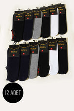 Assortiment de 12 paires de chaussettes de sport en coton peigné pour hommes 1