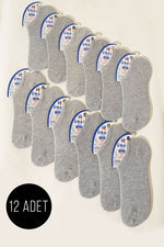 Chaussettes de sport pour homme, lot de 12, grises