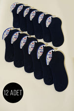 Chaussettes Sneakers Marine Pour Hommes, Lot De 12