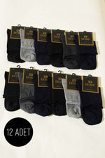 Assortiment de 12 chaussettes mi-mollet pour diabétiques pour hommes, lot de 1