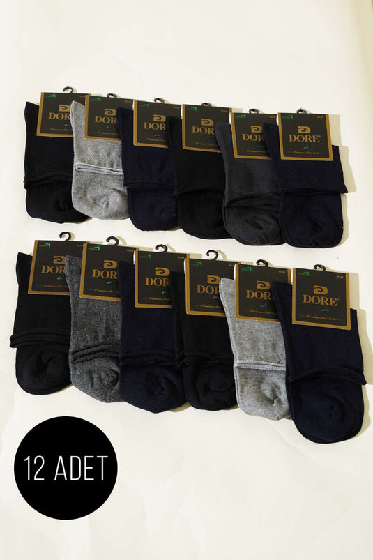 مجموعة جوارب مرضى السكري للرجال حتى نصف الكاحل (12 قطعة)